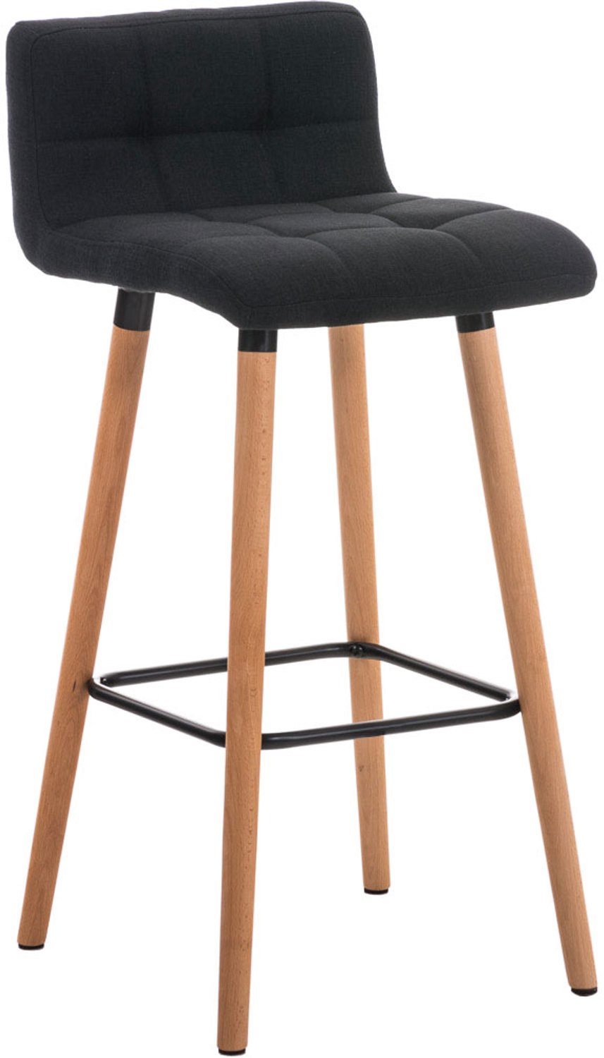 Barkruk - Zithoogte 75 cm - Stof - Zwart