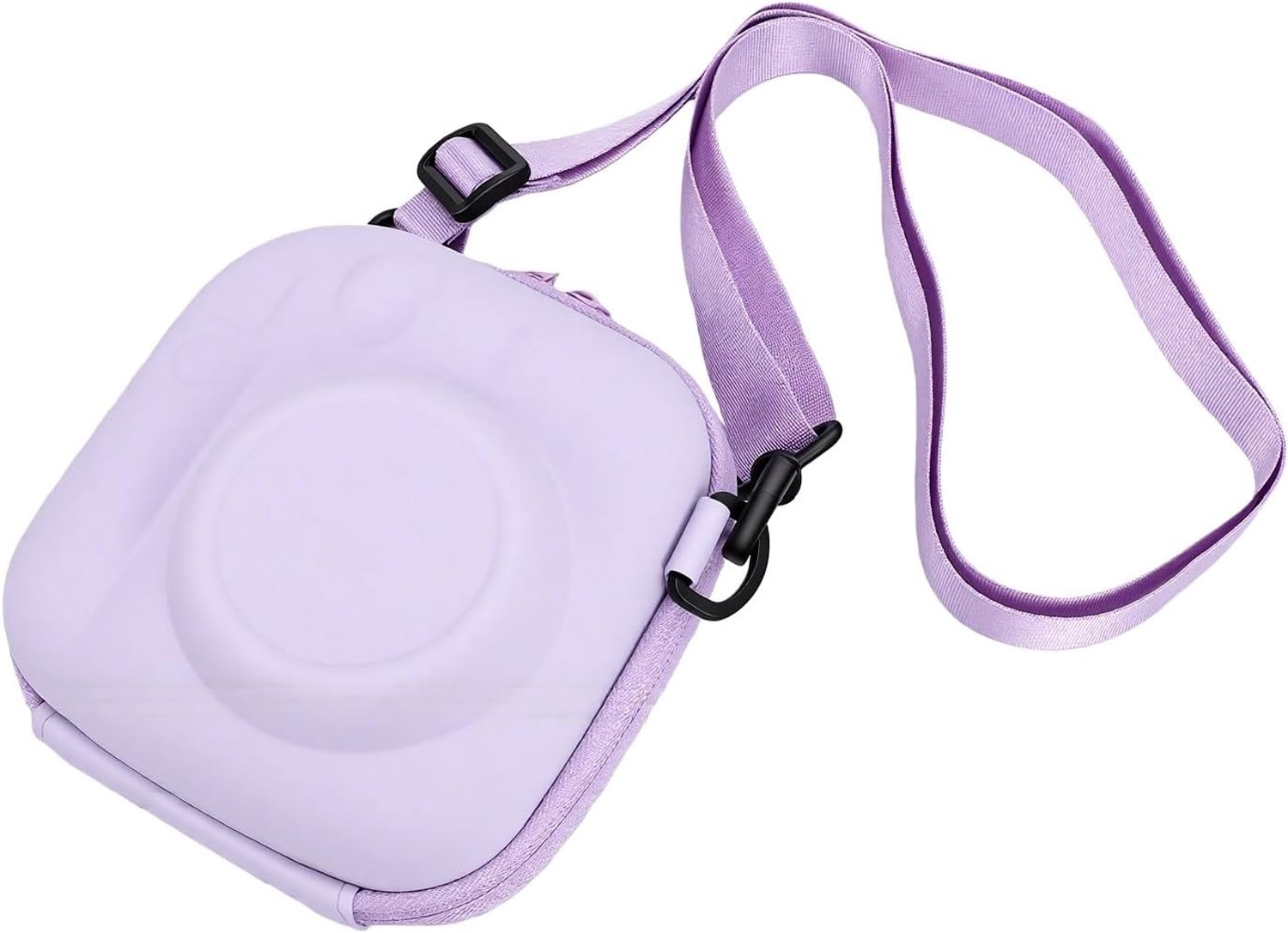 Goshyda Harde EVA Instant Camera Beschermende Draagtas, Chique Paarse Cameratas voor Mini 13 12, Verstelbare Schouderriem, Draagbare Harde Opbergtas