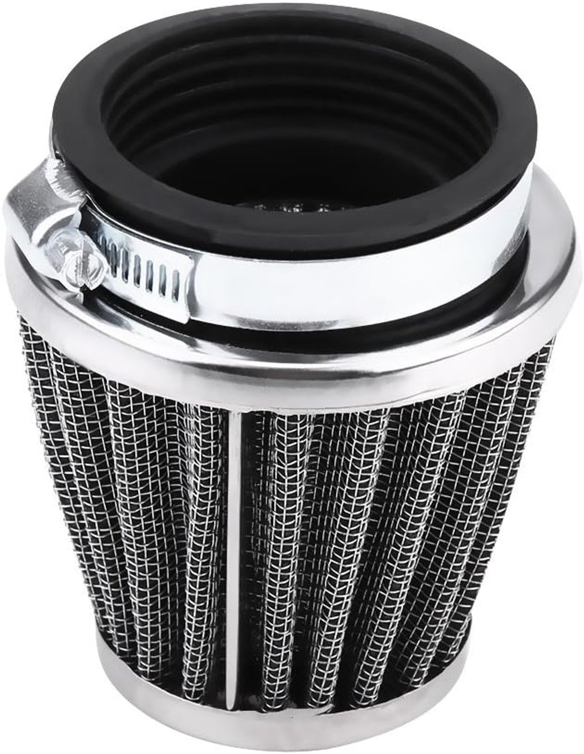 aqxreight Luchtfilter voor Motorfietsen Inlaatfilter Vervangend Luchtinlaatfilter met Verstelbare Klem voor 42 Mm 48 Mm 50 60 Motorinlaat Universele Pasvorm Verbetert de Gasrespons (60)