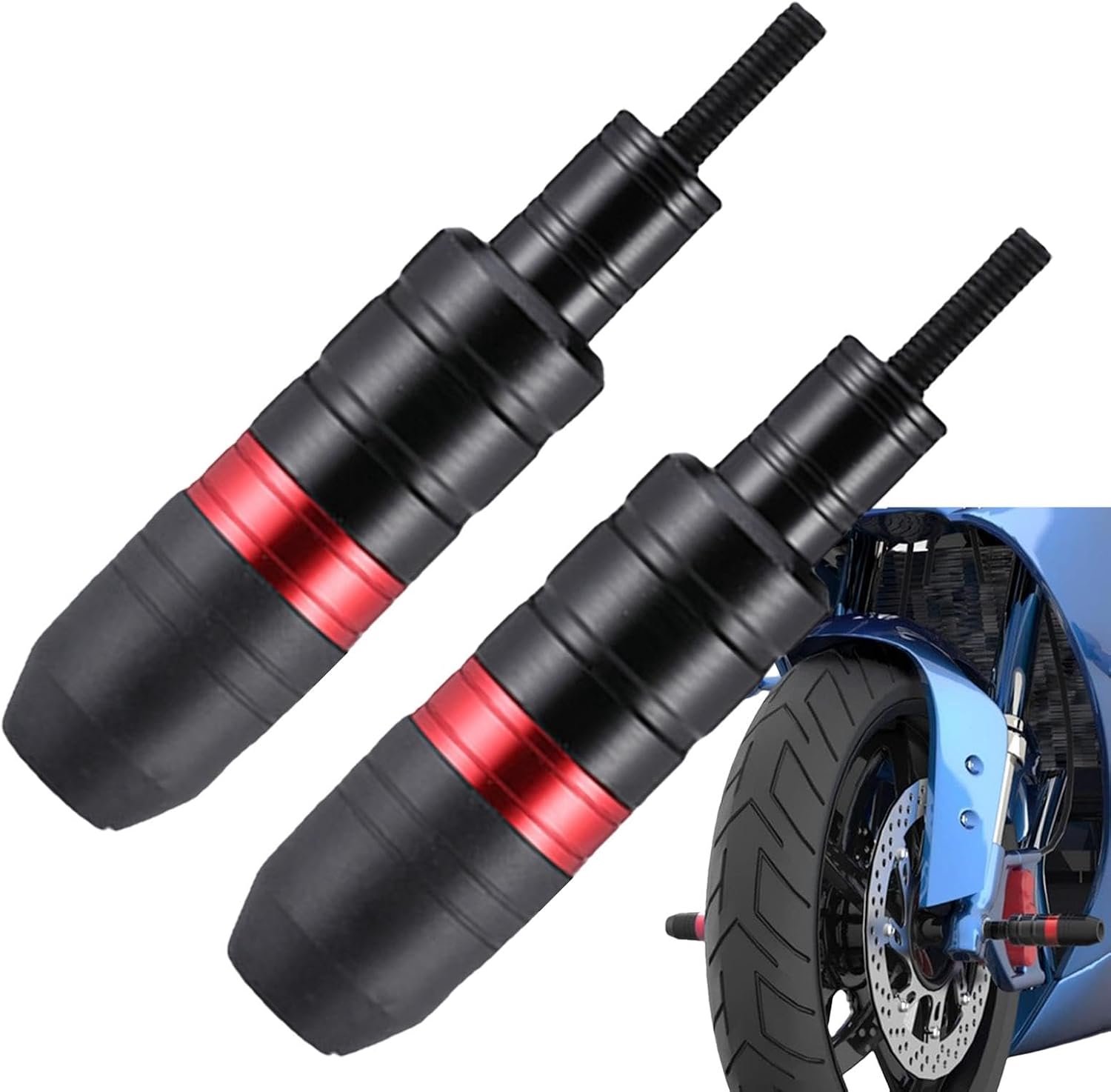 Motorslider, 2 stuks, M8, beschermende afdekking voor de schuiver