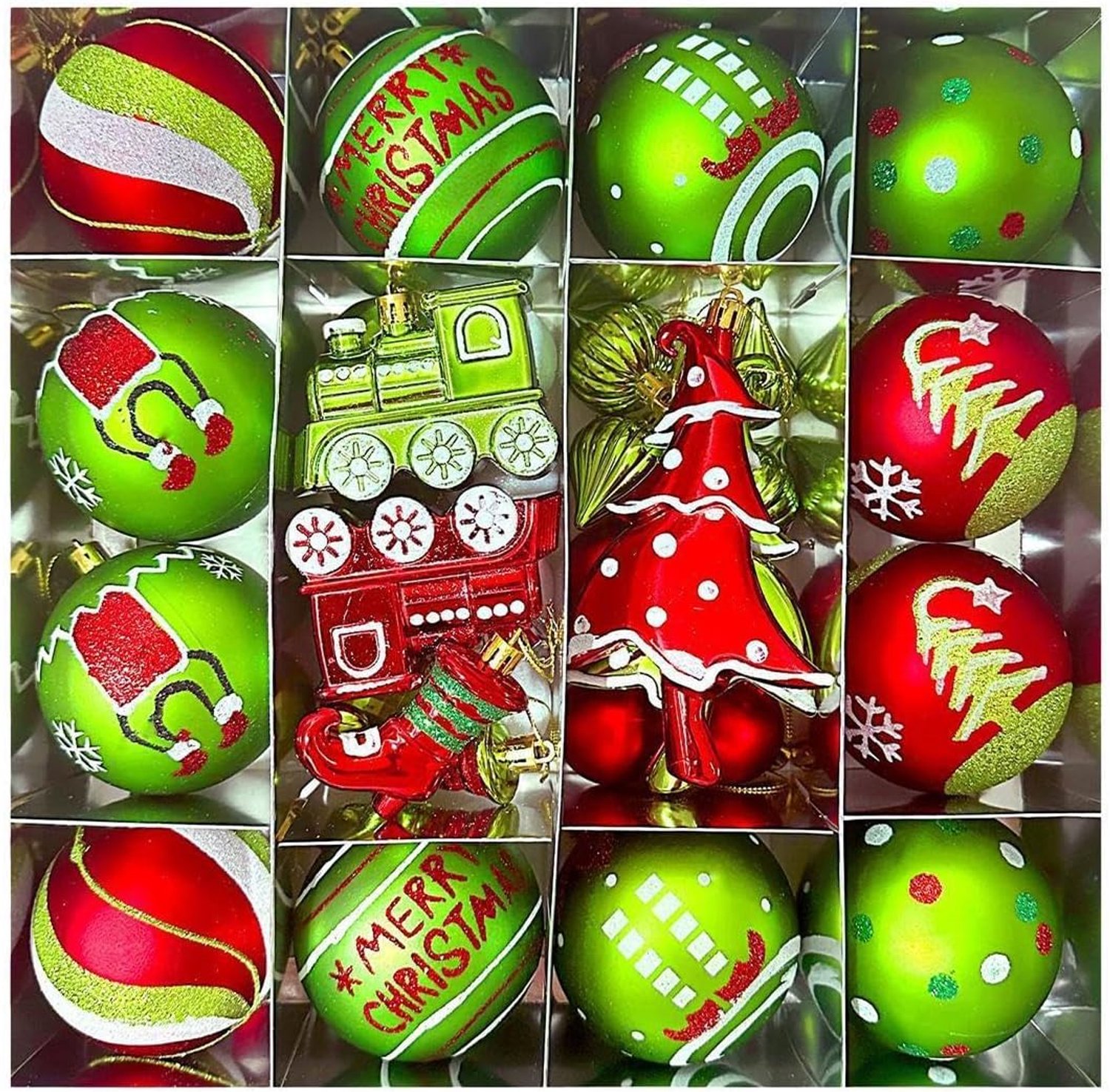 Kerstballen Decoratieve Hangertjes Set