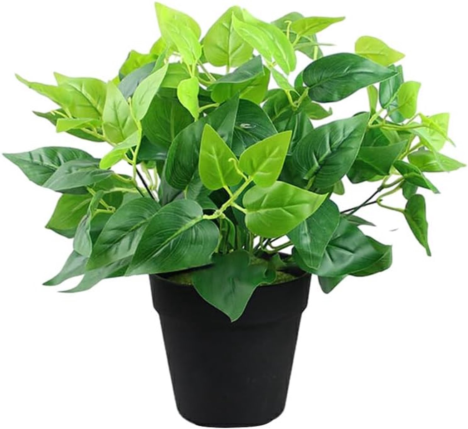 Multifunctionele Kunstbloemen Planten Goedkoop onderhoud Gesimuleerde potplanten Plastic planten Potbonsai, klein zwart bassin