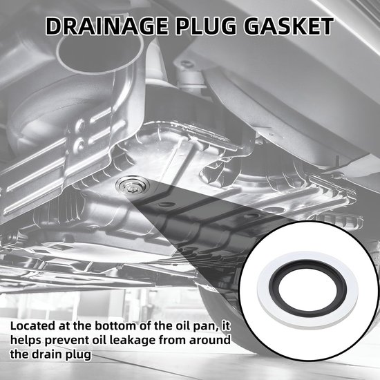 20 stuks pakking dop olieafvoer voor Peugeot Citroen Renault olie afvoerschroef OEM 110265505R, 6079970345, 8200641648, 3121867, 7700266044 — afbeelding 3
