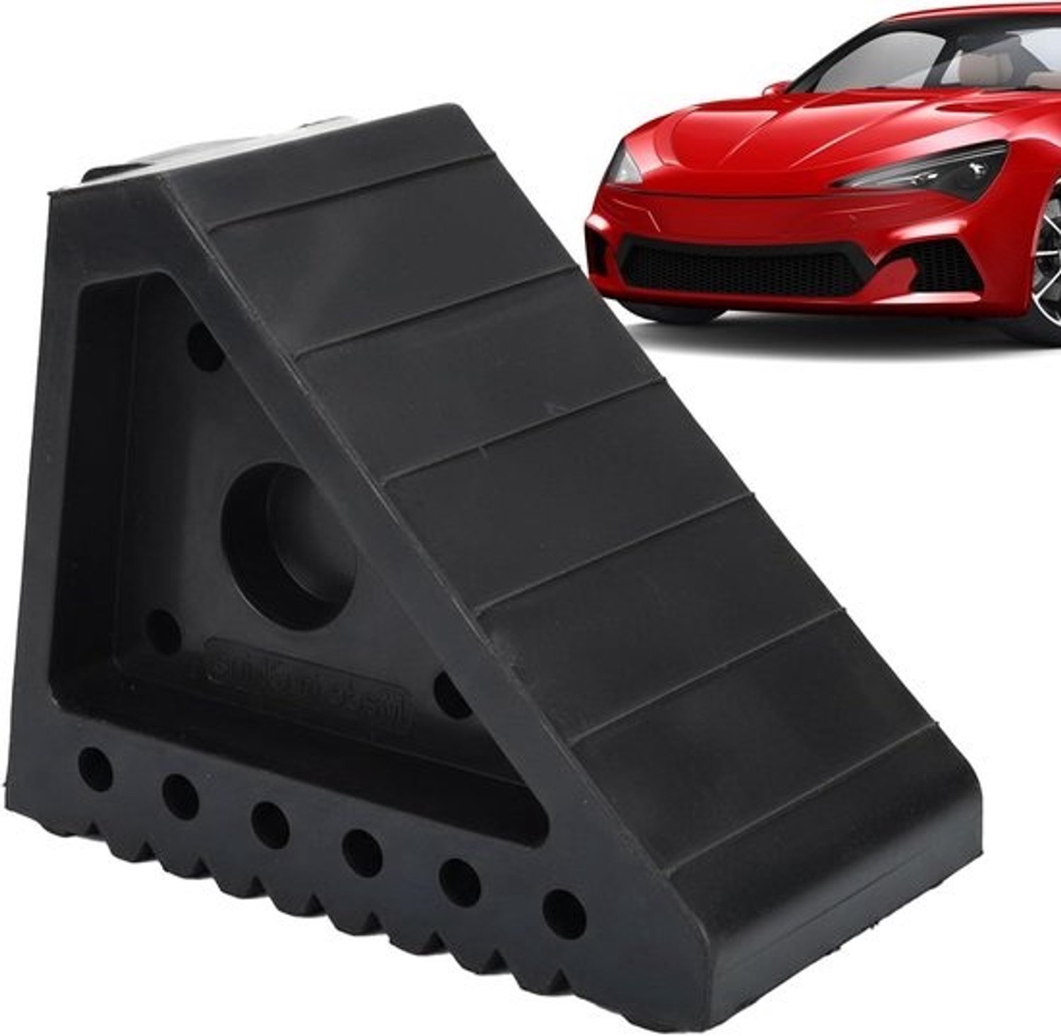 Wielwiggen - Voertuigstoppers - Voor veilig parkeren - Stapelbaar ontwerp - 2 kg - Zwart