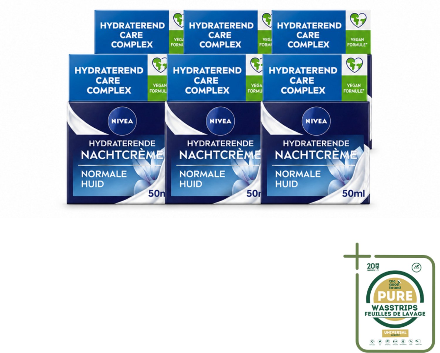 6 x NIVEA - Nachtcrème - Essentials Hydraterend - Voor normale tot gemengde huid - Met Lotusextract, Waterlelie-extract, Vitamine E & Provitamine B5 - 50 ml - Nachtcrème - Hydraterende Crème - Huidverzorging - Huidhydratatie - Huidregeneratie