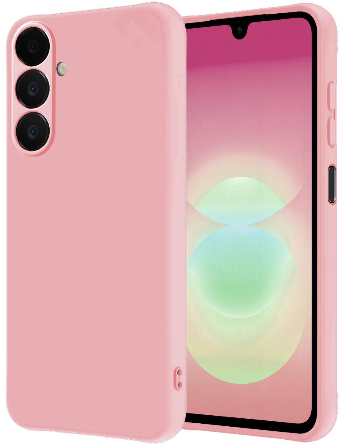 Hoesje - Geschikt voor Samsung Galaxy A18 - Sterk & Shockproof - Hoes Cover - Siliconen Case - Lichtroze