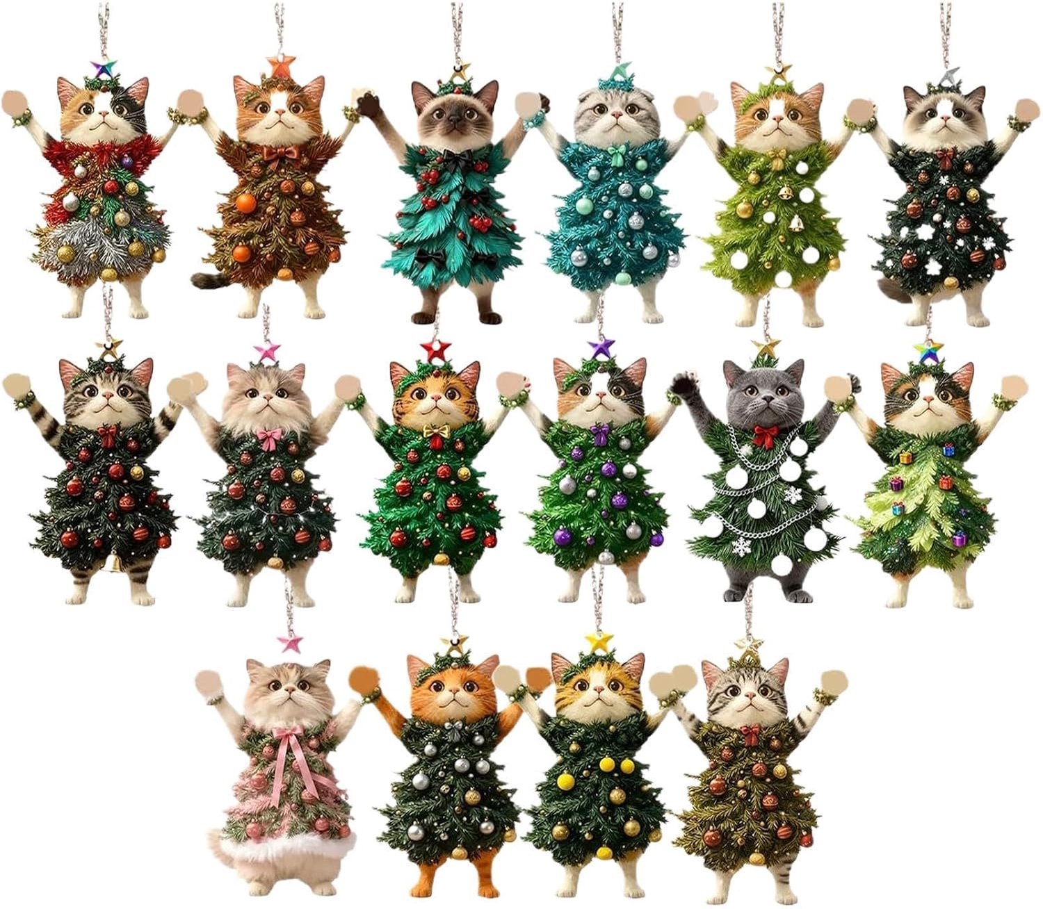 Kattenautoornamenten acryl kittenhanger, tashanger,