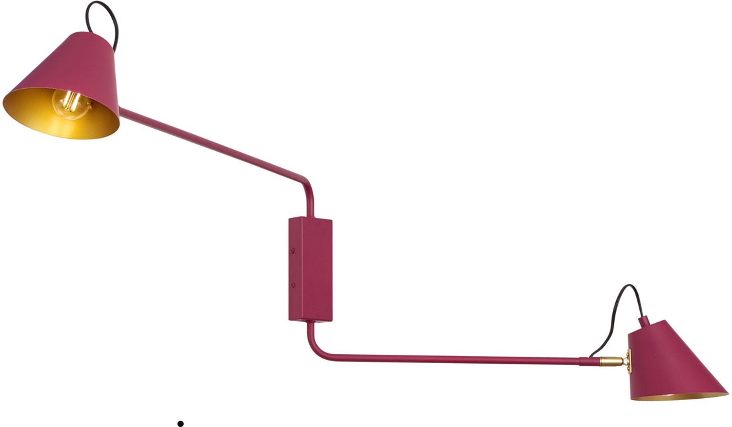 Qazqa moderne wandlamp met meerdere armen - Lune - paars, max. 15W, geschikt voor led, 2-lichts, 140cm, ideaal als slaapkamer en woonkamer lamp