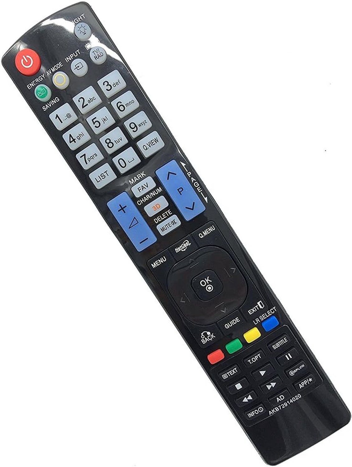 Vervangende afstandsbediening voor LG TV - geschikt voor 47LX9500 42LX6500 47LEX8 55LEX8 - gebruiksvriendelijk - Vemera
