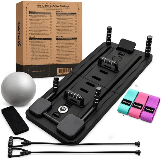 BoActive® Pilates Board Opvouwbaar met Weerstandsbanden - BA-commerce - €54,95