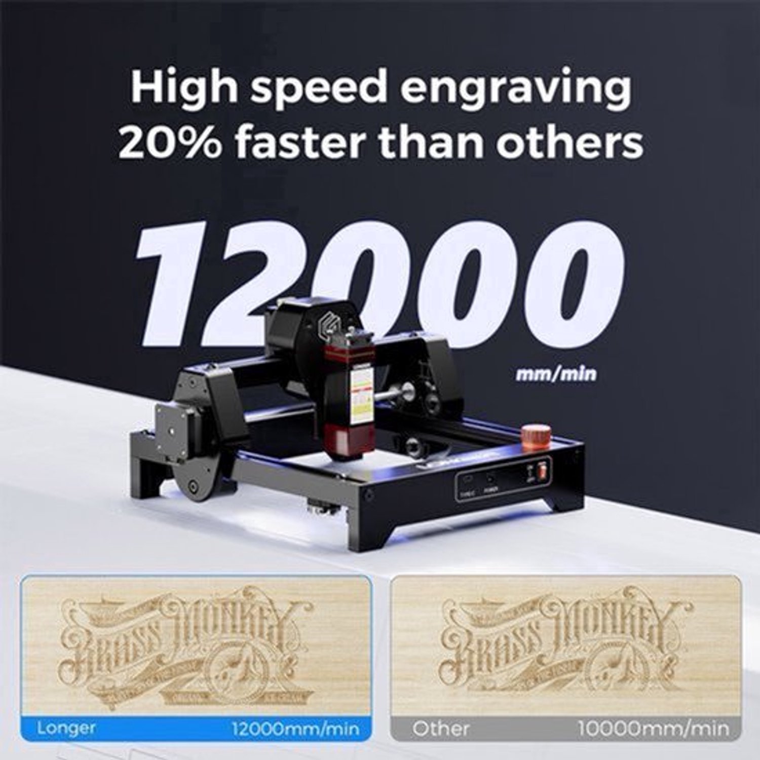 Lasergraveermachine Mini - 3,5 W Laservermogen - 130x140 mm Graveeroppervlak - 0,04 mm Precisie - Voor Hout Acryl Leer Metaal