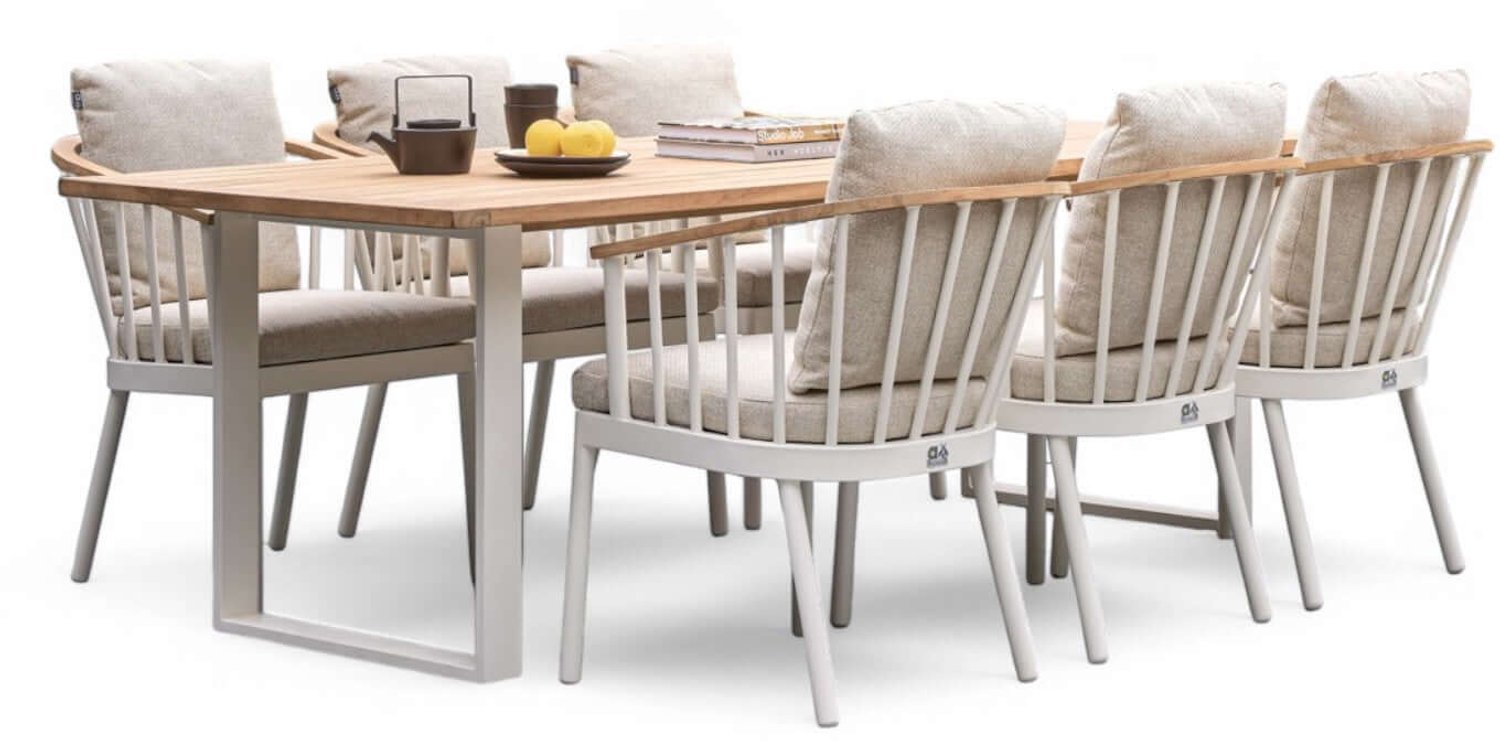 Apple Bee Condor Salon de jardin Dining 240 cm - 7 pièces - Oyster - 6 pers.