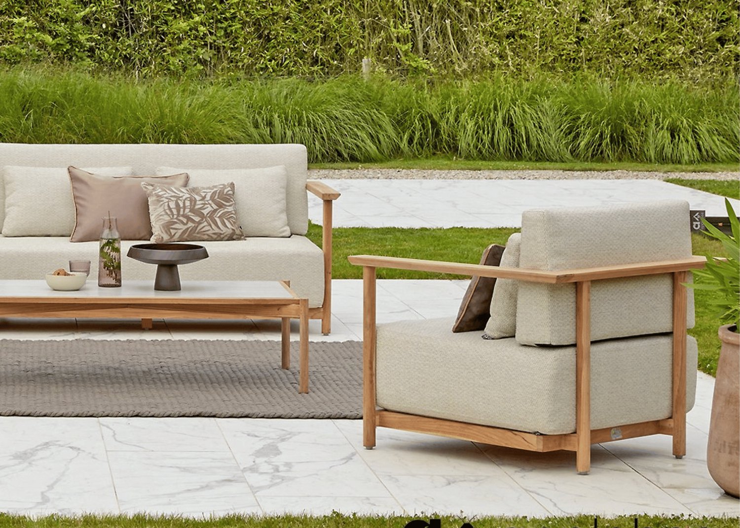 Apple Bee St. Lucia Loungeset 4-delig Links - 316 x 240 cm - Svlk Teak