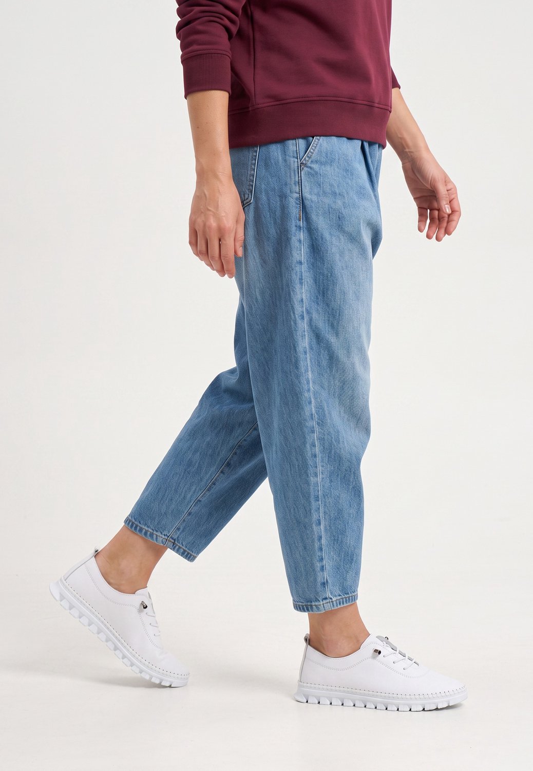 Damesleren schoenen - Elastische vetersluiting - Wit