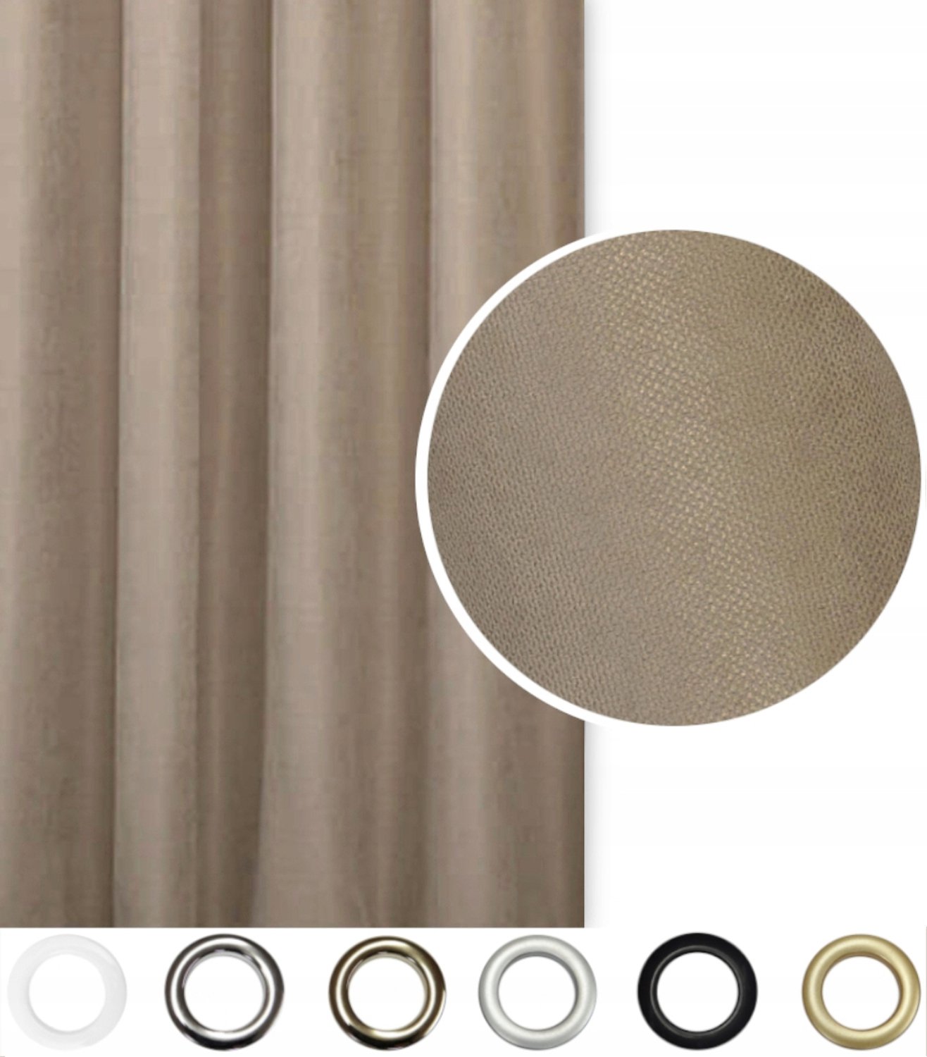PRESTIQUA EFE Gordijn Salon Behang 150x225cm - Boho Beige Verduisterend