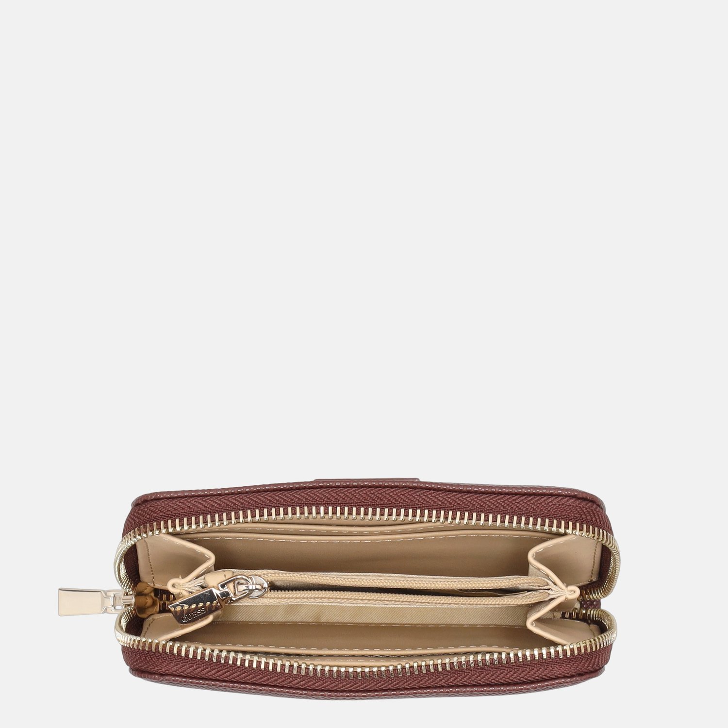 GUESS portemonnee Laurel II SLG Medium Zip Around Wallet Burgundy wijnrood