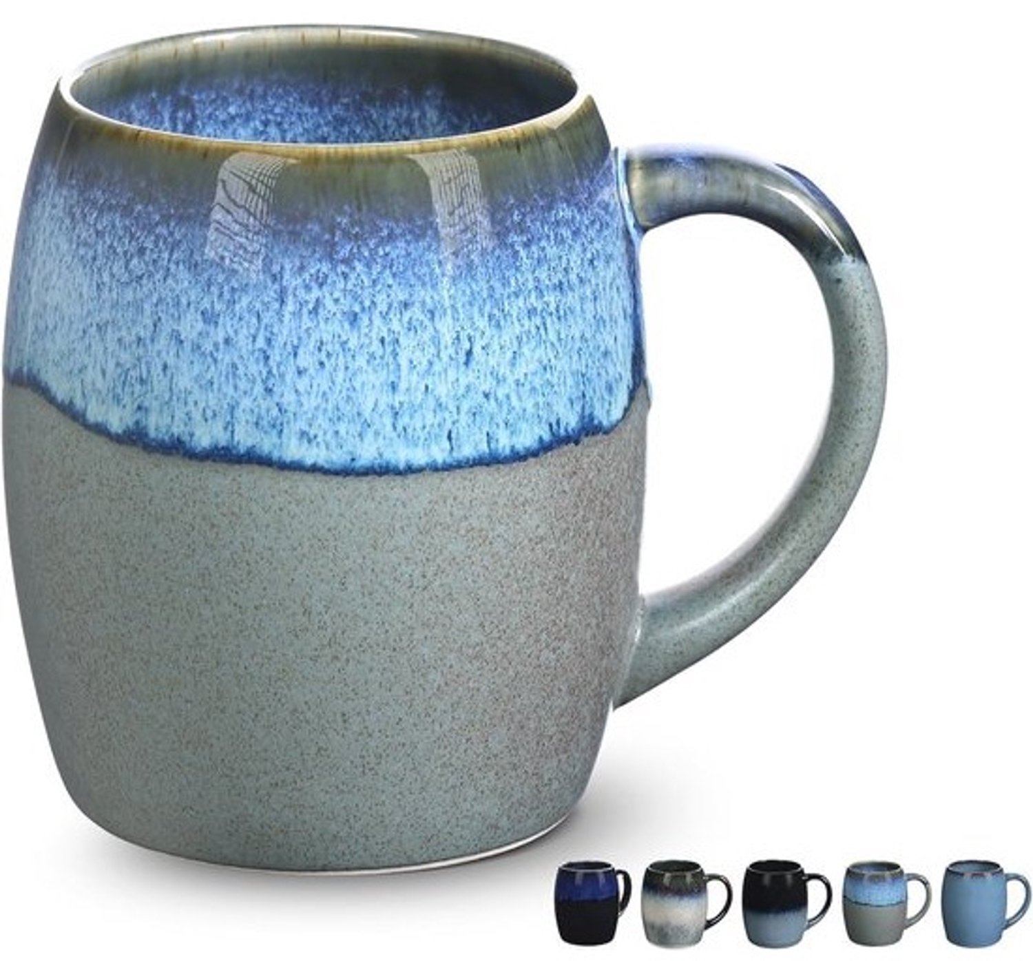 Grote keramische koffiemok 500 ml - Cappuccinokop voor thuis en kantoor - Geschikt voor magnetron en vaatwasmachine