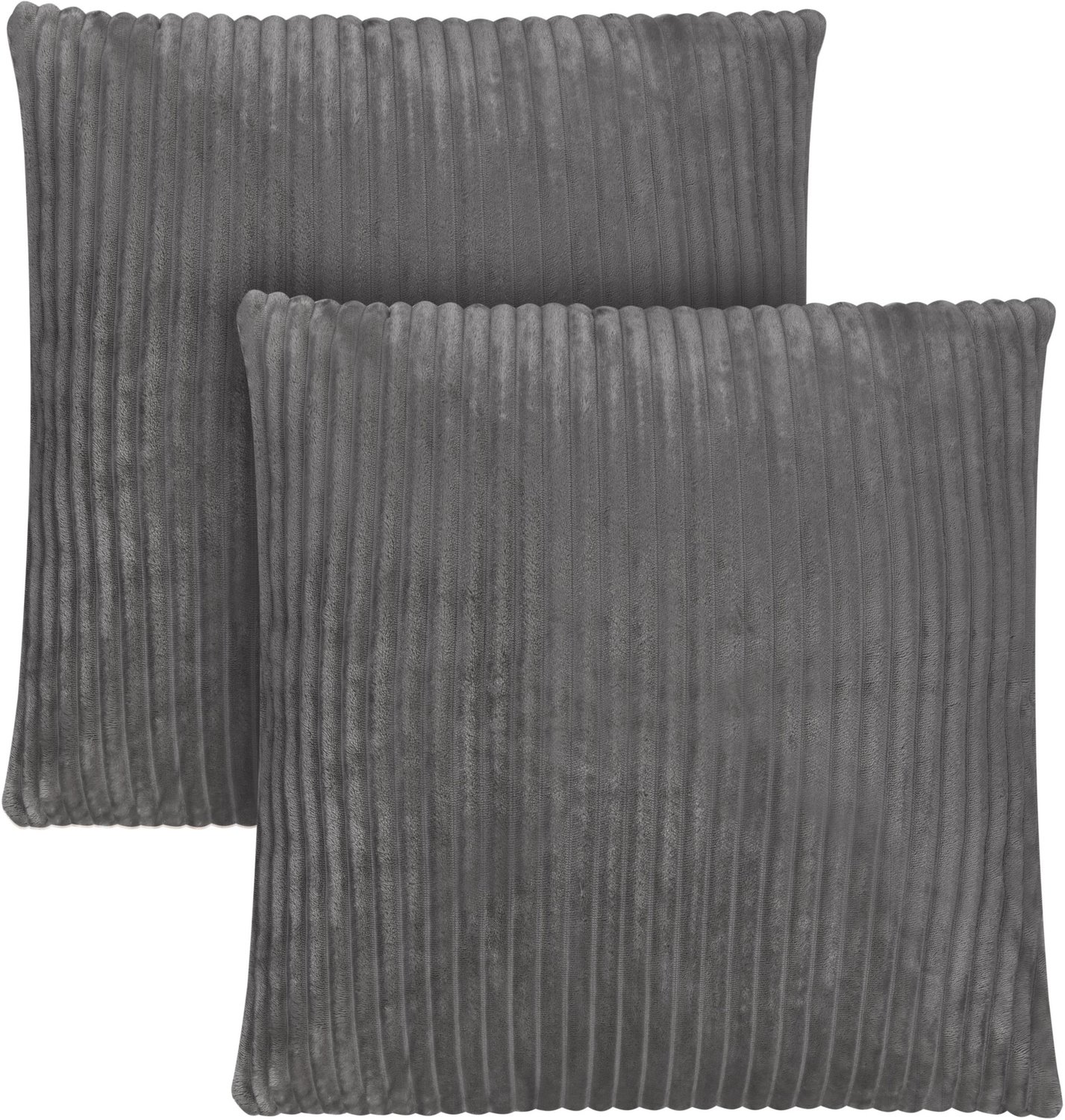 2 kussenslopen van gestreepte flanel, 80 x 80 cm, „Pilar“
