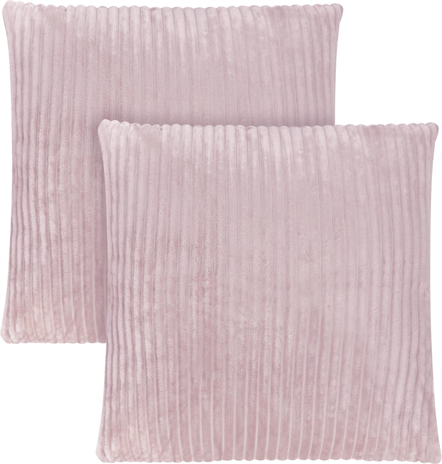2 kussenslopen van gestreepte flanel, 80 x 80 cm, „Pilar“