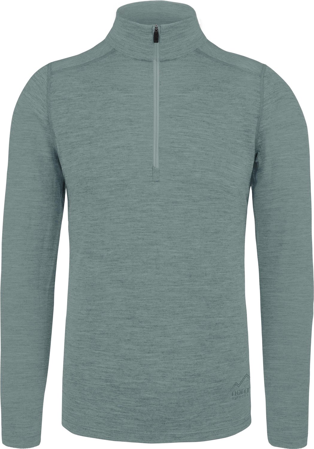 Heren-shirt met lange mouwen van merinowol en 1/4 rits „Canberra“