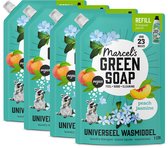 Marcel's Green Soap Kleur Wasmiddel Navulling - Perzik & Jasmijn - 4 x 1L - 92 wasbeurten