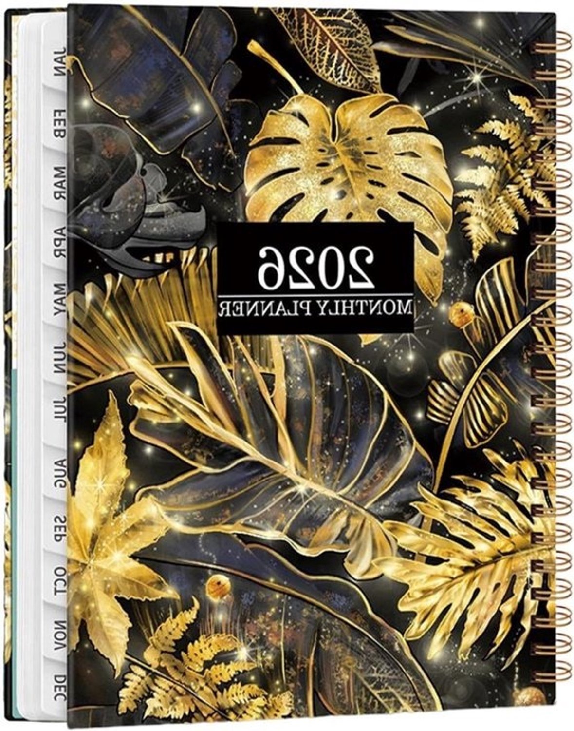 Kalenderplanner 2026 - Bloemenkalender met datums - Plannen voor thuis en school - Handgetekende botanische ontwerpen