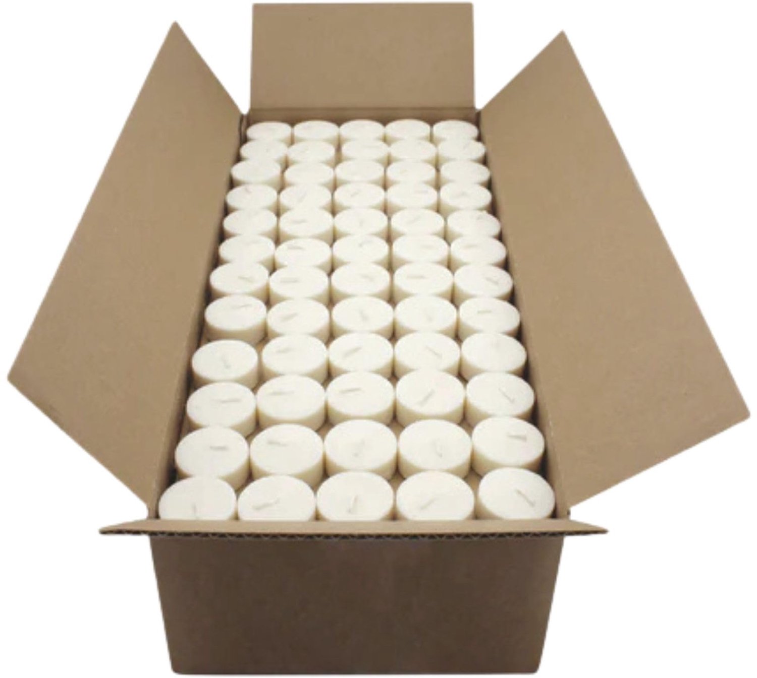 SnelShoppen - Eco Theelichten 300 Stuks - Geurloos, Duurzaam, Brandduur 4 Uur, 38 mm Diameter, Recycled Vetten en Oliën - Voor Feest, Tuin, Camping en