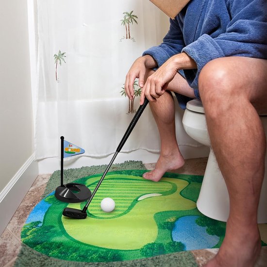 Golfspeelset voor fans en beginners - verstelbare golfclub - puttingmat en golfballen - puur entertainment - ShopVlot — afbeelding 2