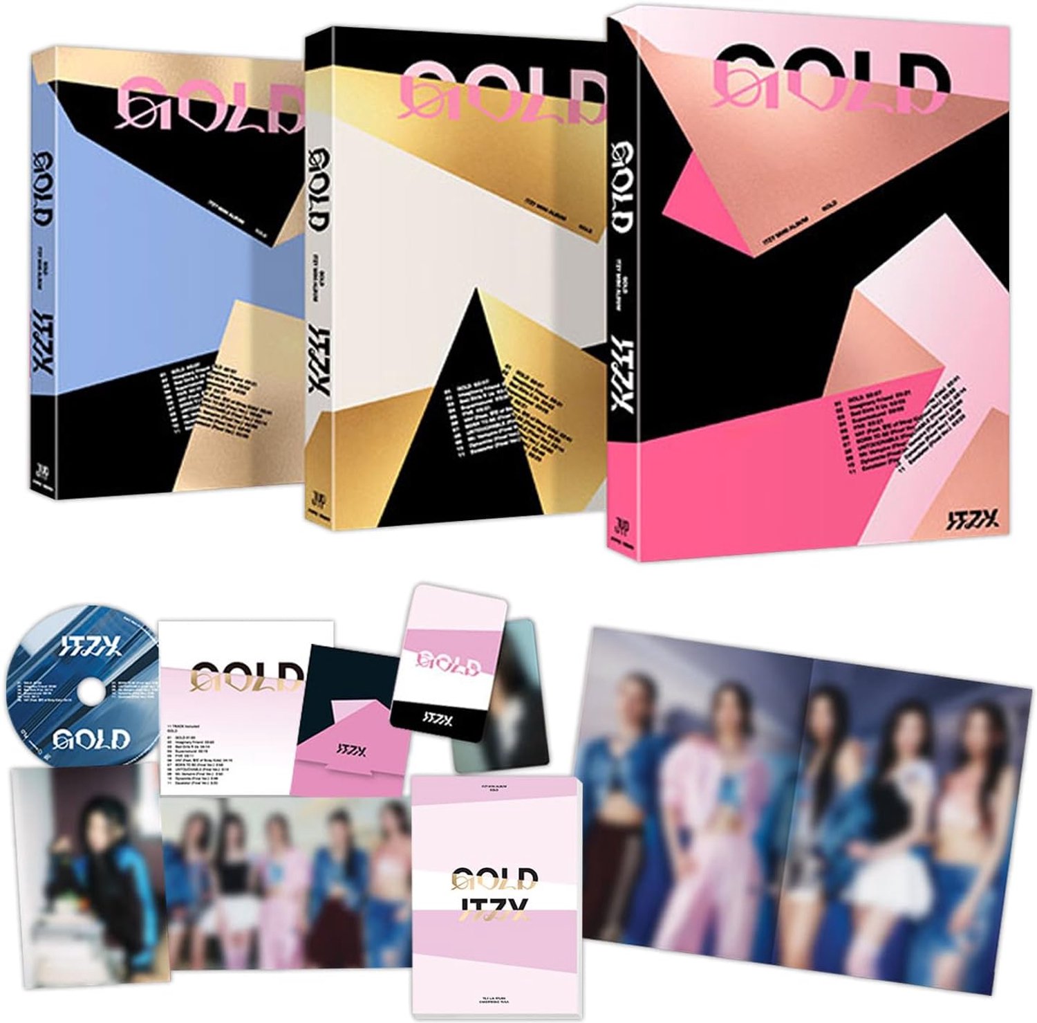 GOLD 9th Mini Album (STANDARD Ver. / Random) Photobook + CD-R + Photocard + Postcard + Folding Poster + 2 Pin Badges + 4 Extra Photocard Official K-PO