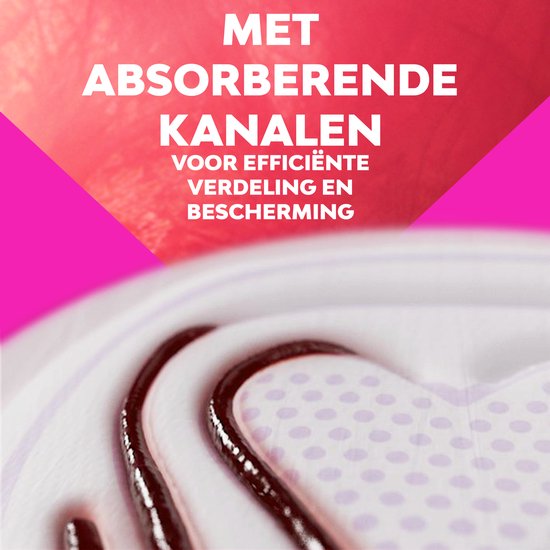 Productdetail: maandverband met absorberende kanalen voor efficiënte verdeling.