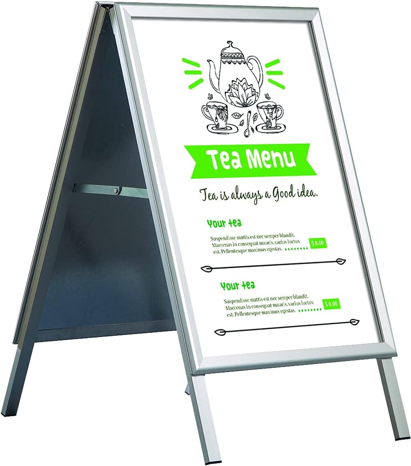 Posterstandaard DIN A1 - aluminium - weerbestendig - ideaal voor buitengebruik - ShopVlot