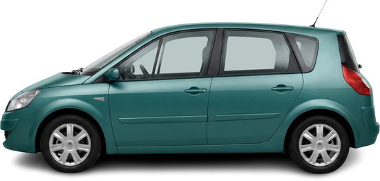 Groene Renault Scenic/Grand Scenic MPV, zijaanzicht