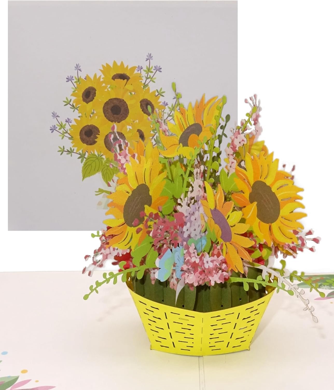 Pop-up kaart zonnebloemen 3D - verjaardagskaart - bloemenboeket - een cadeau dat nooit verwelkt - ShopVlot