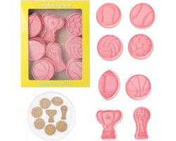 Football Cookie Cutters Set 8 Pieces Cookie Cutters Sports Cookie Cutter Food Safe PP Cookie Cutter for Fondant - ShopVlot