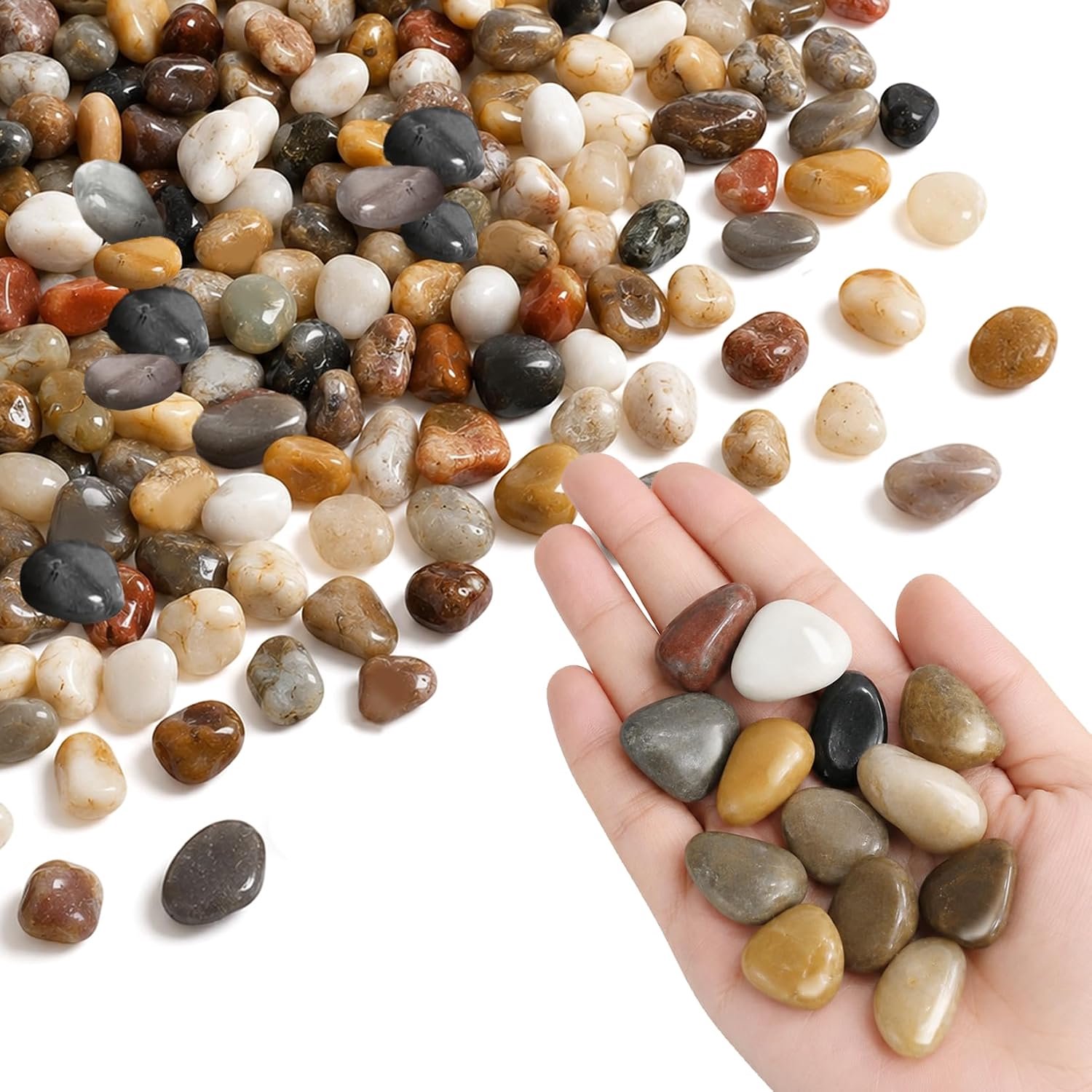 Idota Decoratieve stenen, 1 kg, kiezelstenen, 2-4 cm, gepolijste - ShopVlot