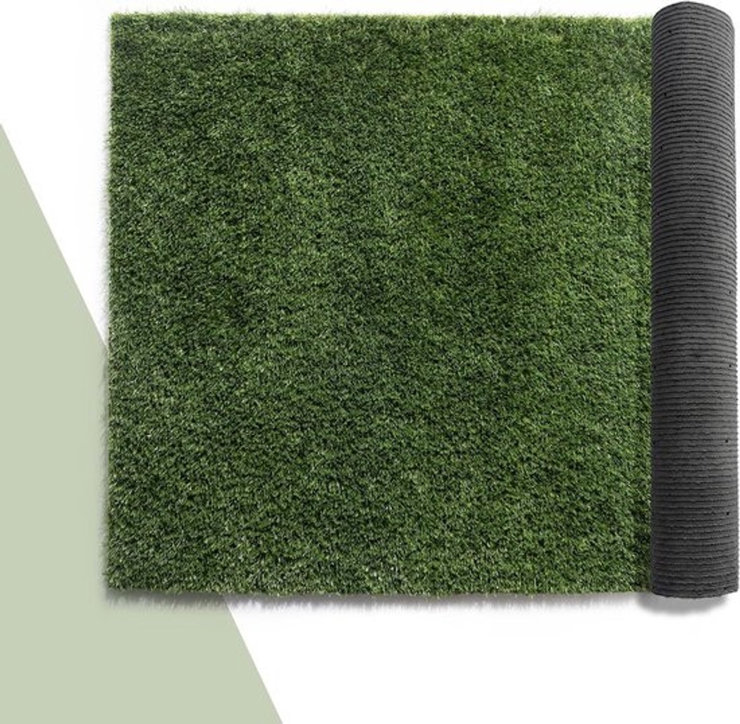 Kunstgras Tuin Balkon - Grastapijt Vloerkleed - Binnen Buiten - Wasbaar Natuurlijk Zacht - 100x300cm - Groen