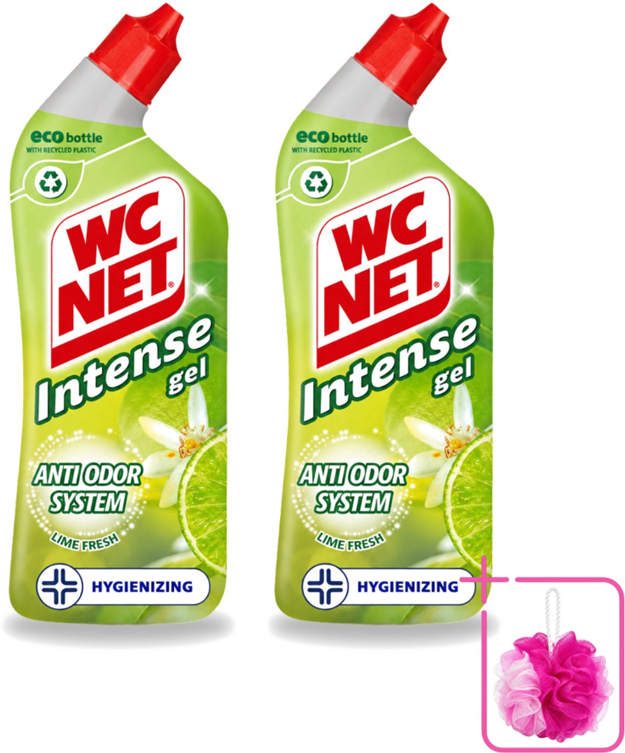 2 x WC Net - Toiletreiniger - Gel - Met Limoen- 750 ml - Bulkverpakking - WC net - Douchemop - Toilet reiniger