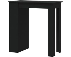 Bartafel met opbergrek - Bistrotafel keuken - Drankjes serveren - Eenvoudig trendy design - 102x50x103.5cm - Zwart