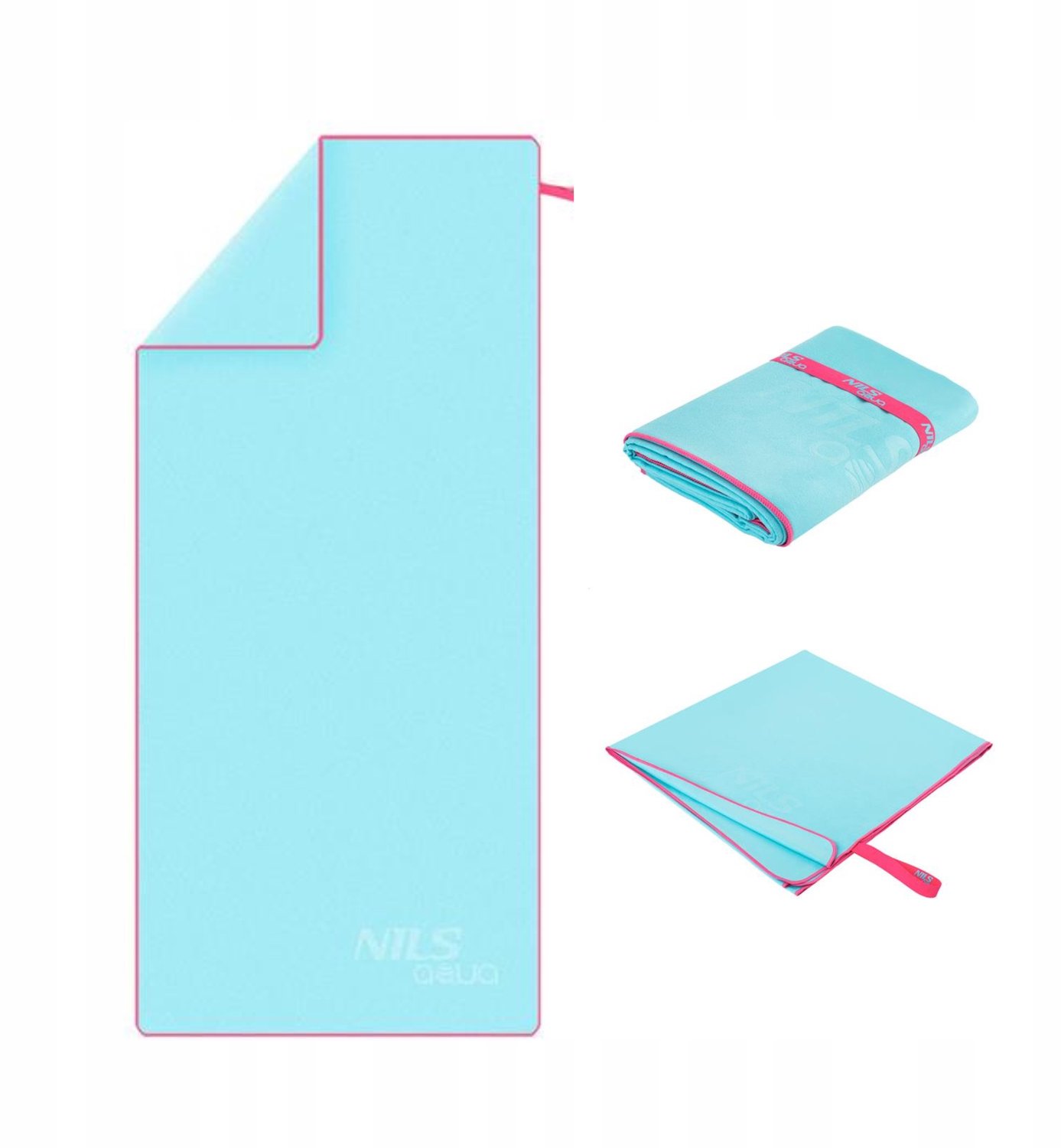 Nils Camp Sneldrogende Microvezel Strandhanddoek 200x90cm Blauw