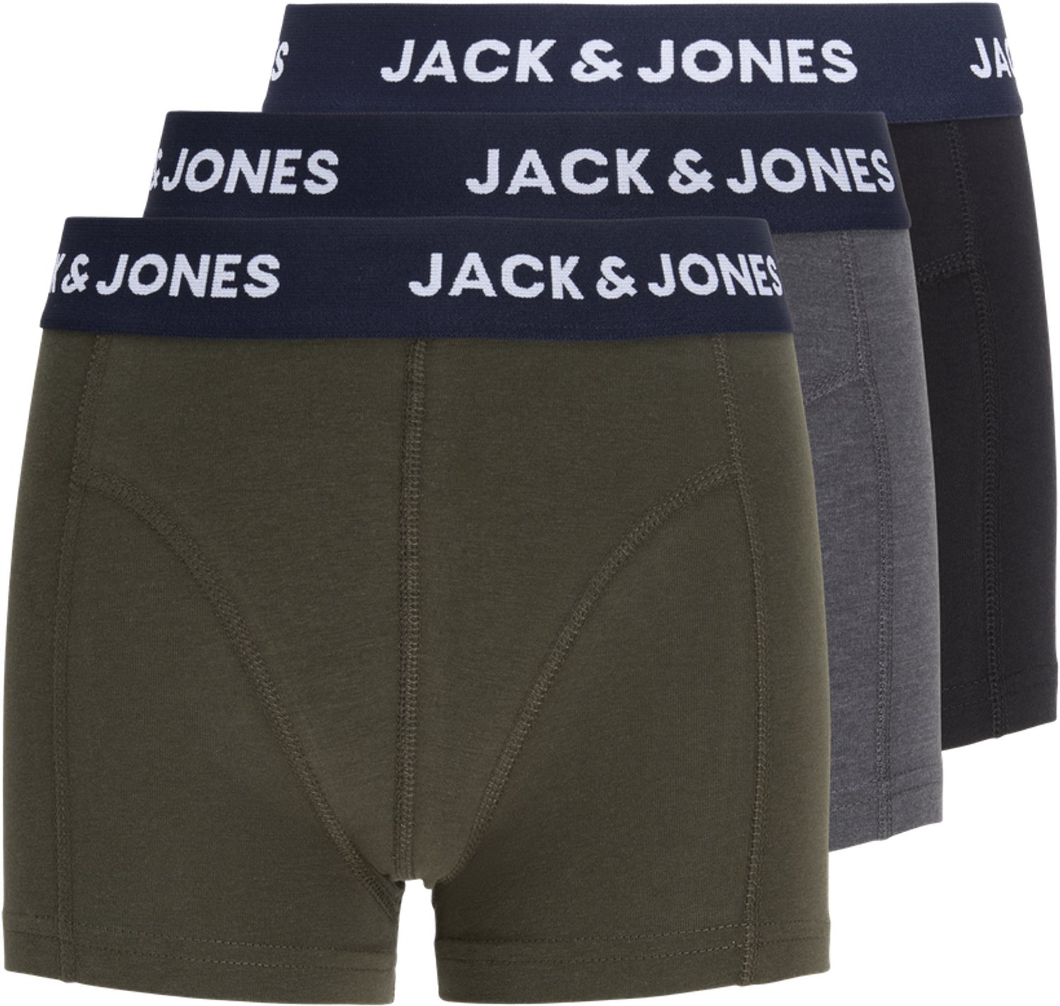 JACK & JONES JUNIOR - JACLAMP SOLID TRUNKS 3 PACK JNR Jongens Onderbroek