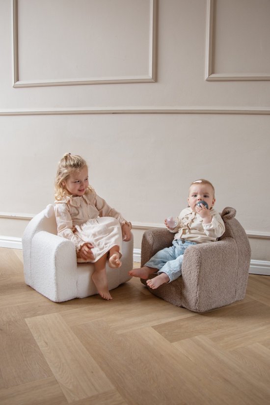 Mooskids Lenny Teddy Off-White Fauteuil — afbeelding 3