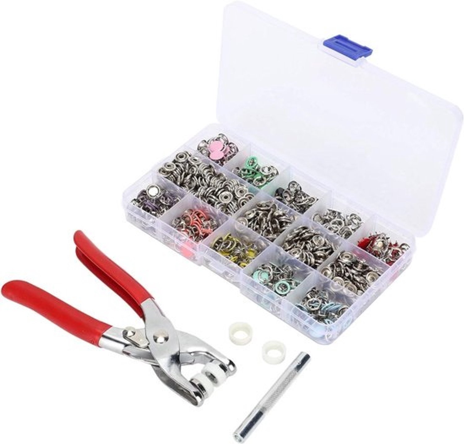 Drukknopenset - Naaiknopen set - Kleding repareren - Compleet gereedschap - 804 Delen - 10 Kleuren