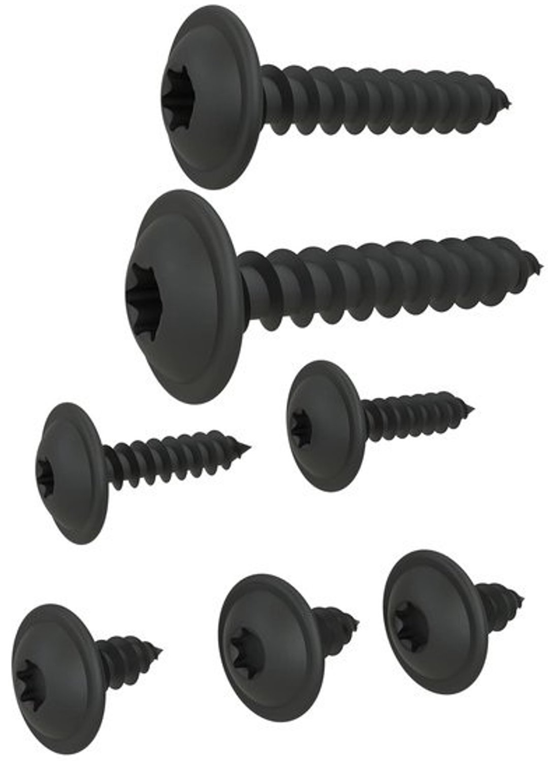 Parkerschroeven Platte Kop - Zelftappende Schroeven - Metaal Bevestigen - Torx Aandrijving Verzinkt - 39 x 32 mm - Zwart