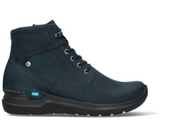Wolky Hoge veterschoenen Whynot HV blauw nubuck