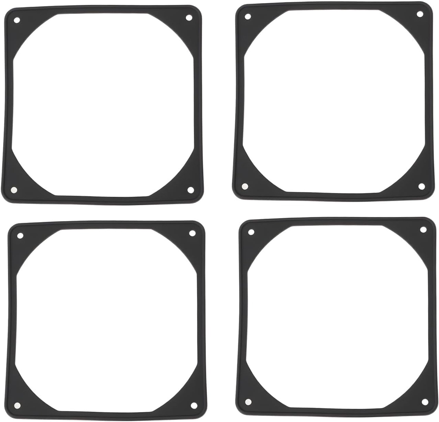 Vibratie Rubber Gasket 120x120x2mm - Zwart - Effectieve geluidsreductie - Geschikt voor computerfans - ShopVlot
