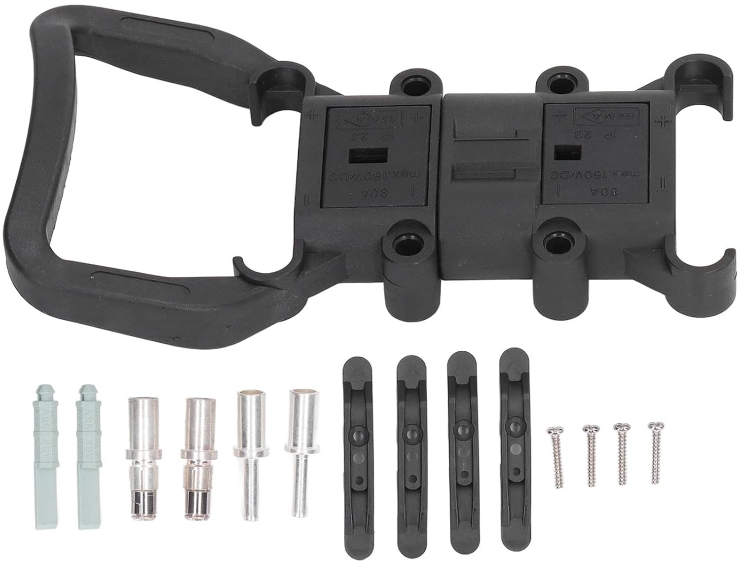 Batterij laadconnector 80A - Vrouwelijke en mannelijke stekker - Hoogwaardige isolatie - Ideaal voor heftruck - ShopVlot