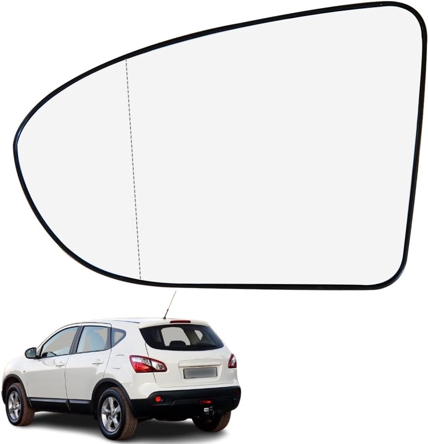 Buitenspiegelglas links - verwarmd - vervangingsglas voor Qashqai J10 NJ10 2007-2013 - Vemera