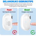 Gebruikstips: houd de knoppen naar boven voor het beste resultaat met de witte elektrische nagelknipper.