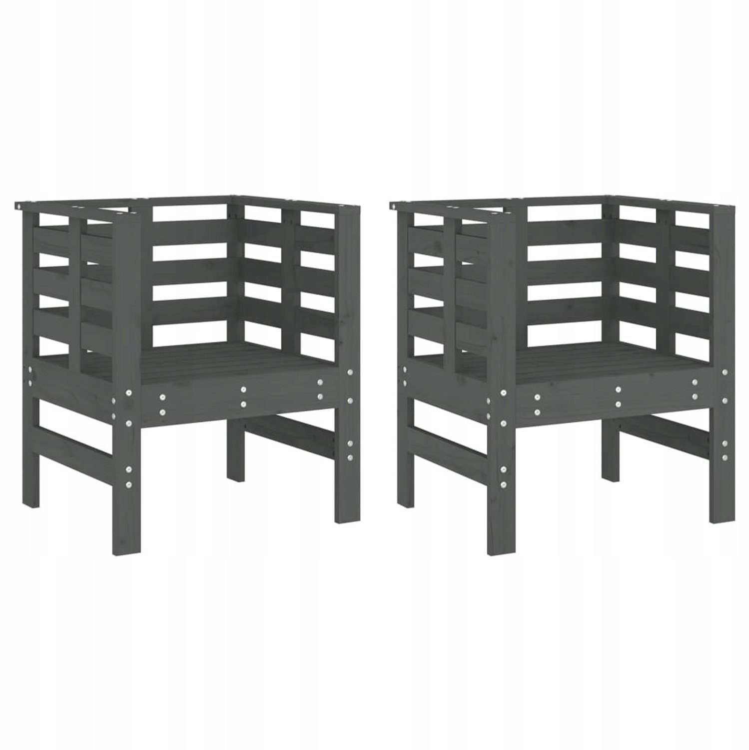 2x Houten Tuinstoelen - Comfortabel en Stijlvol voor Balkon en Tuin