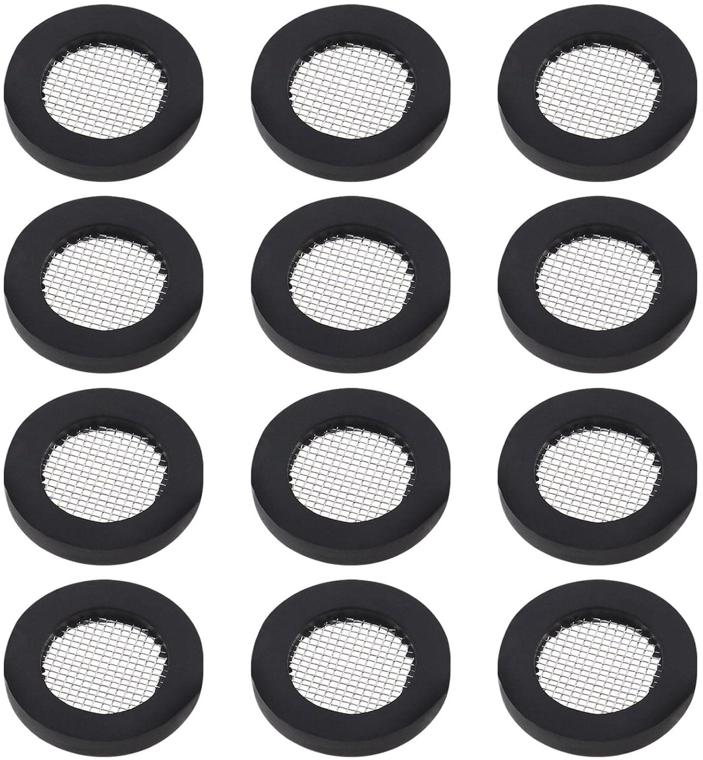 SnelShoppen - 50Pcs RVS Filter Tuinslang O Ring Gasket Waterkraan Rubber Washer met 40 Mesh voor 3/4 Inch Tuinslang Water Tap Douchekop